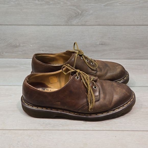 Vintage Doc Dr.Martens Mens Leather Oxford Chunky Tractor shoes sz UK 9 US M 10 main image 14